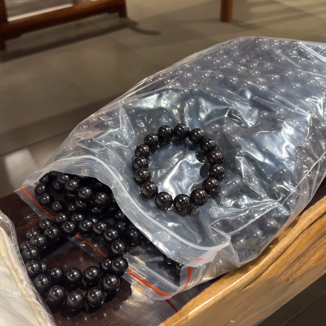 乌木类成套家具紫光檀单圈手串