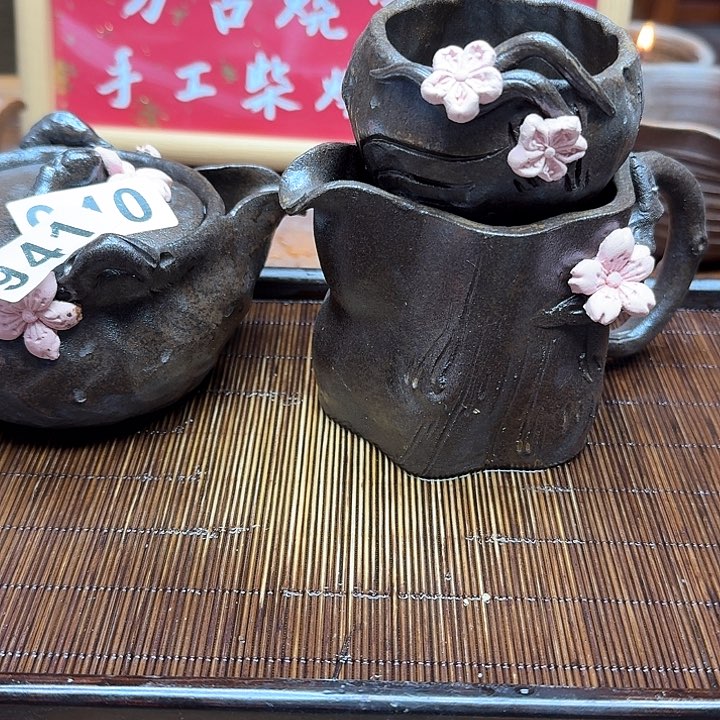 纯手工制作粗陶茶具
