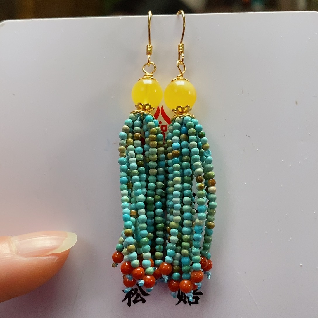 绿松石珠宝奇石银S925镶嵌