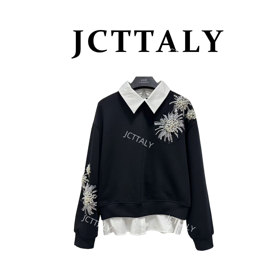 【Linda专属】【47】秋季新款高定轻奢时尚假两件女款卫衣NH-Q0281