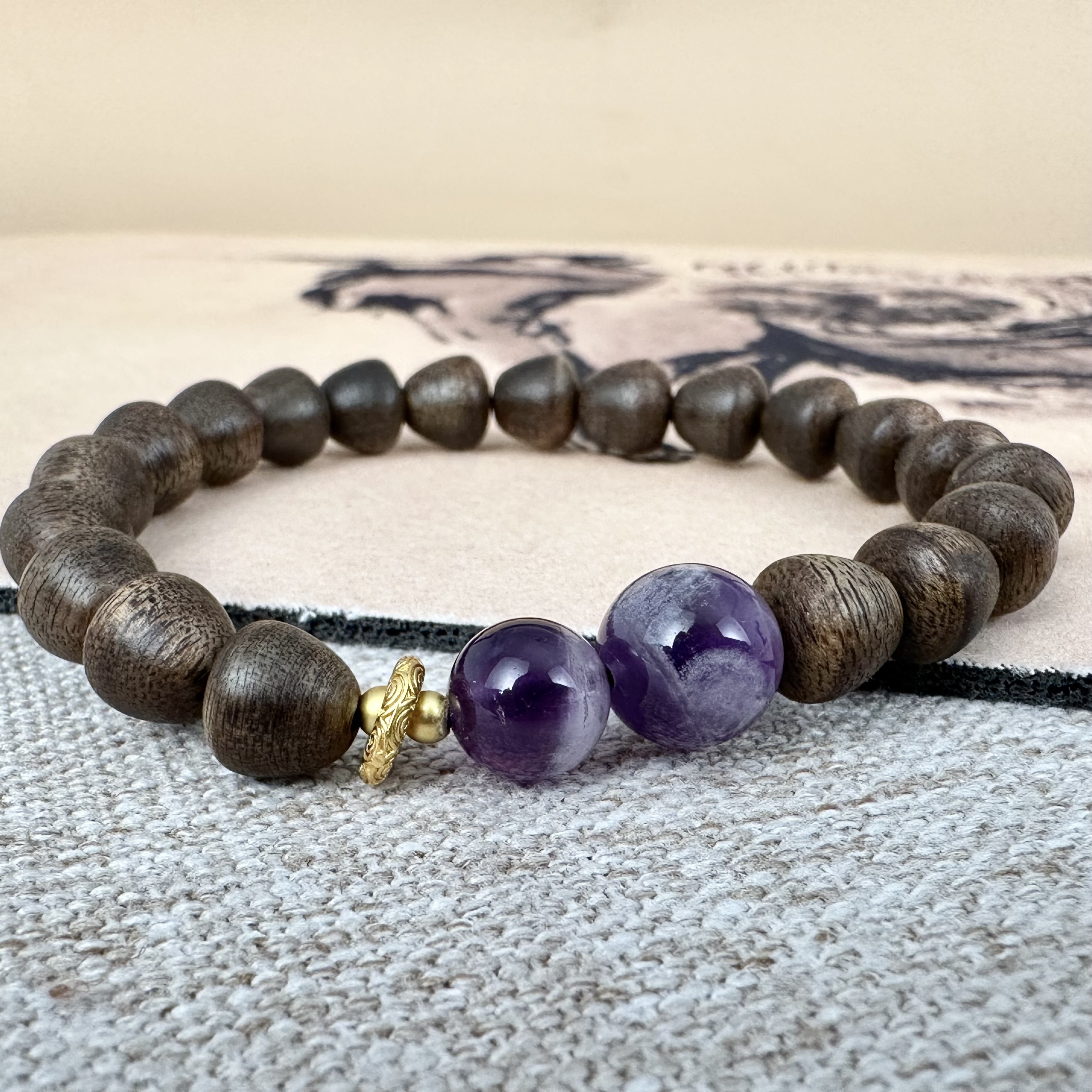 文莱沉香水滴型单圈设计款