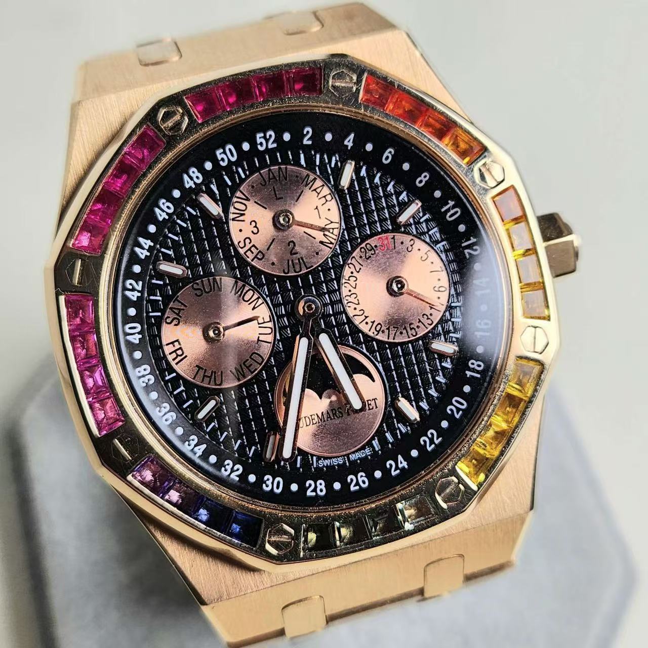 99新 AIPE/爱彼 皇家橡树后原装机芯改单表26614/玫瑰金/41mm