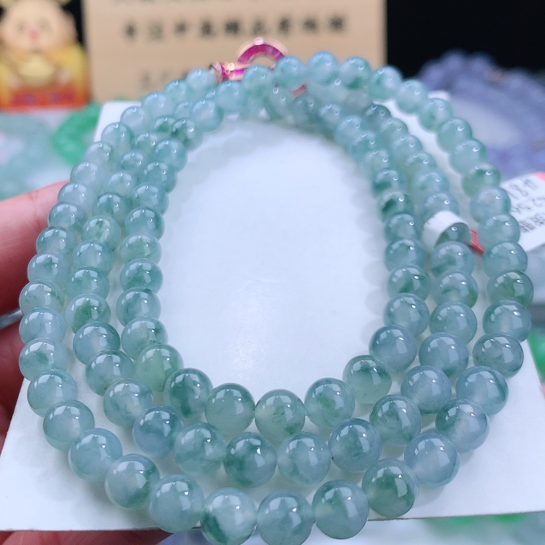 翡翠手链未镶嵌卡6mm