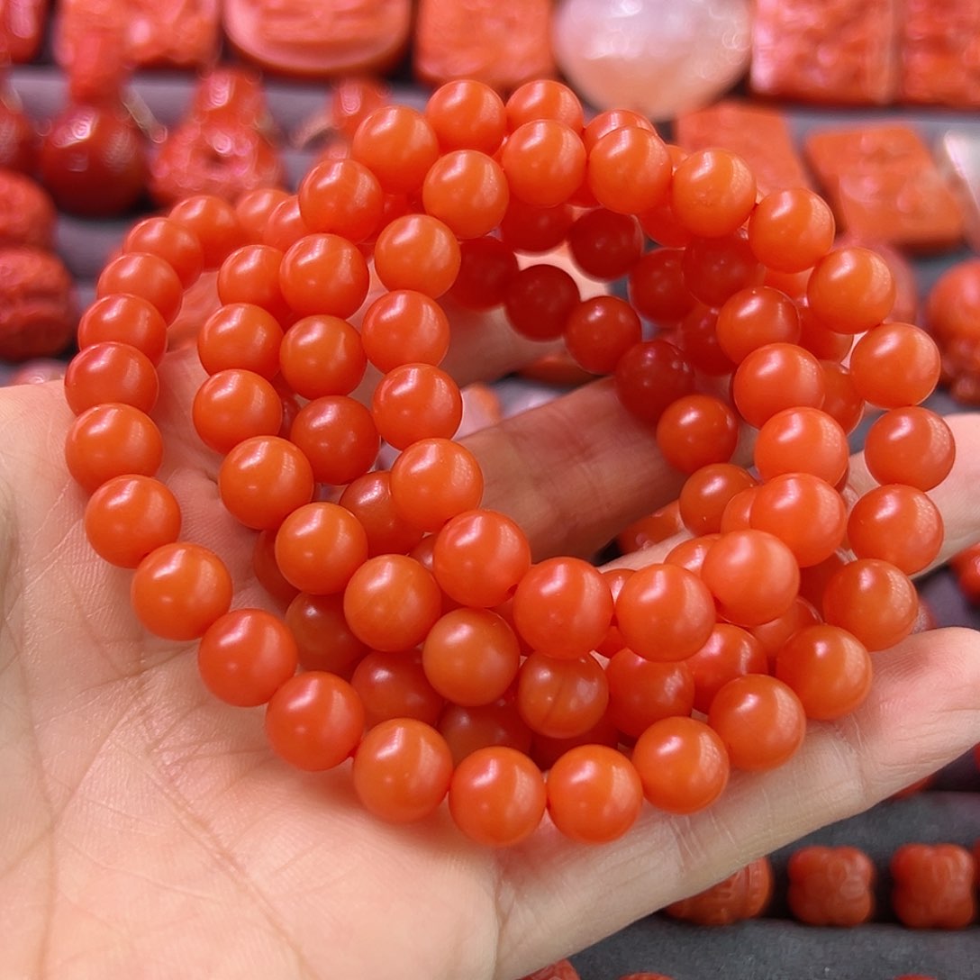 南红玛瑙手链未镶嵌海*