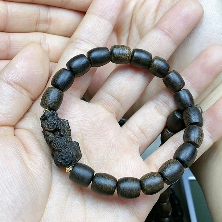 沉香手串8**叔越南芽庄白奇楠