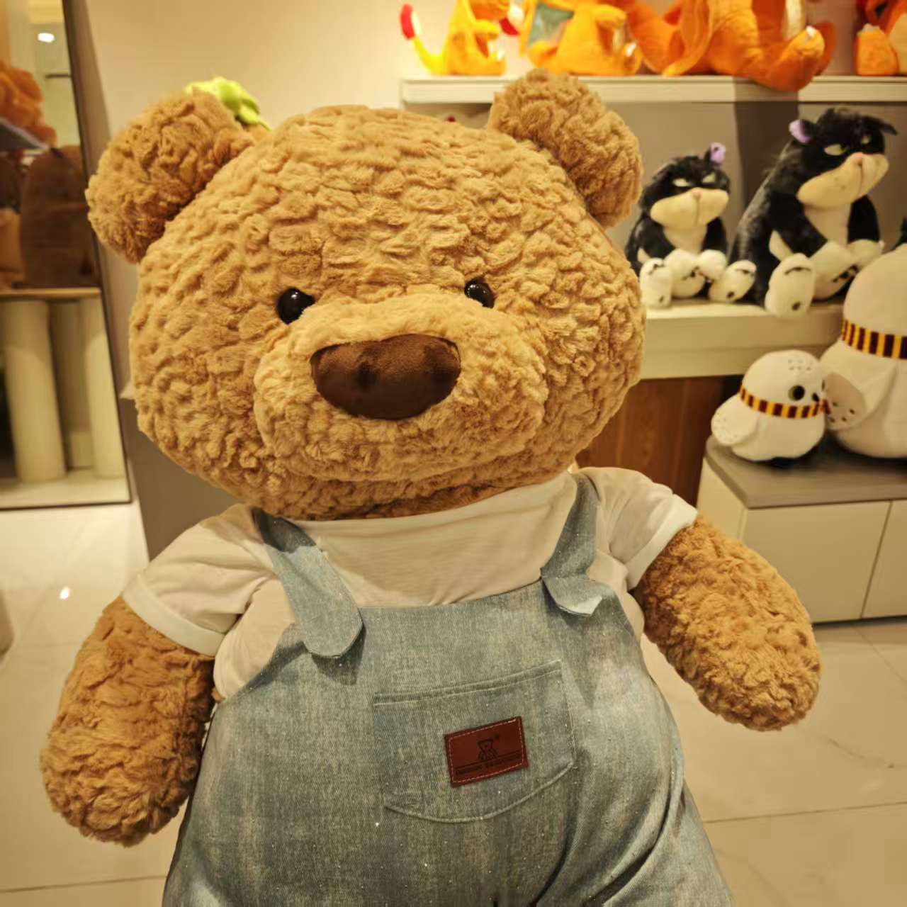 可爱小熊公仔泰迪熊毛绒玩具女生科学玩具80cm(误差2~5cm)