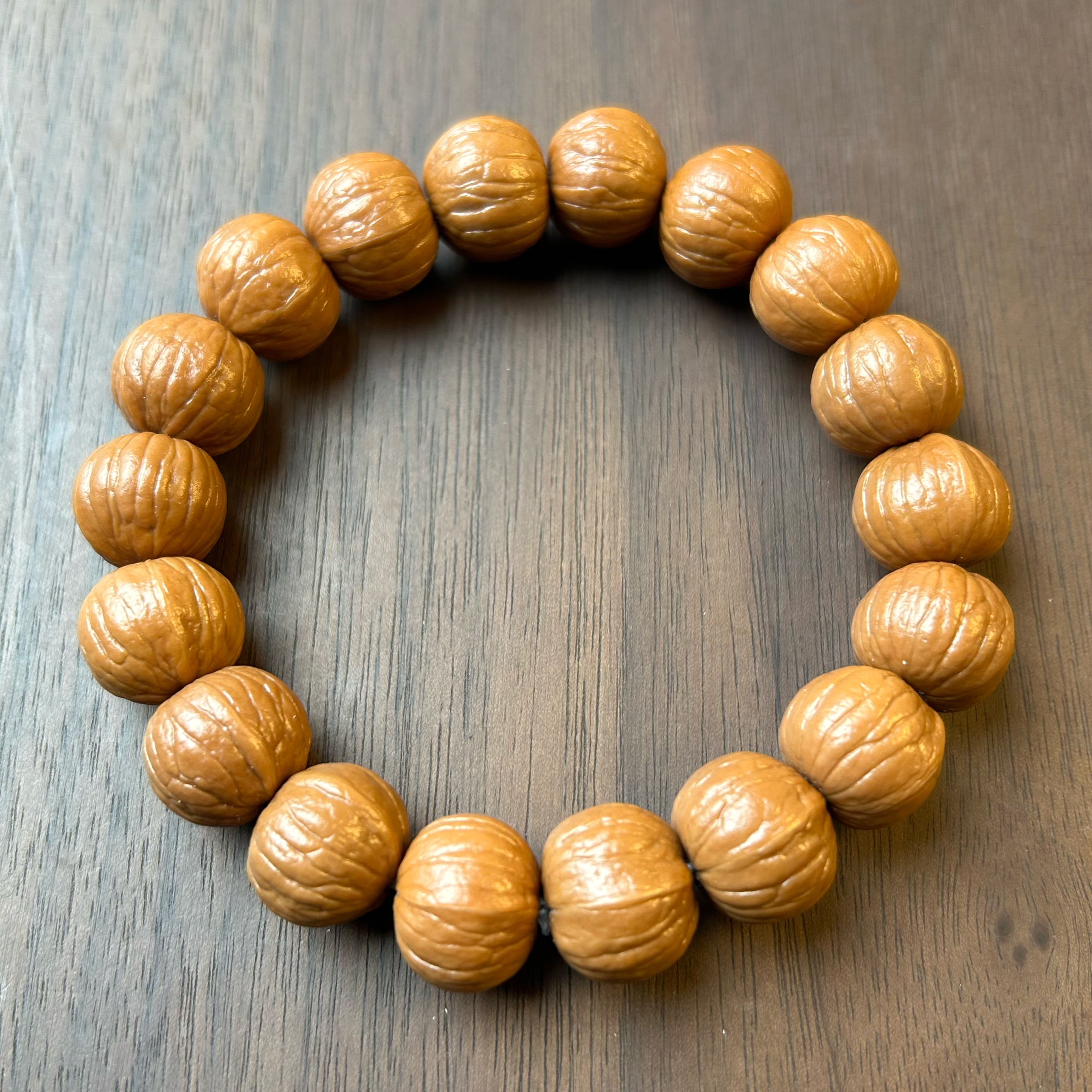 原皮原色三维同尺【南瓜】手串