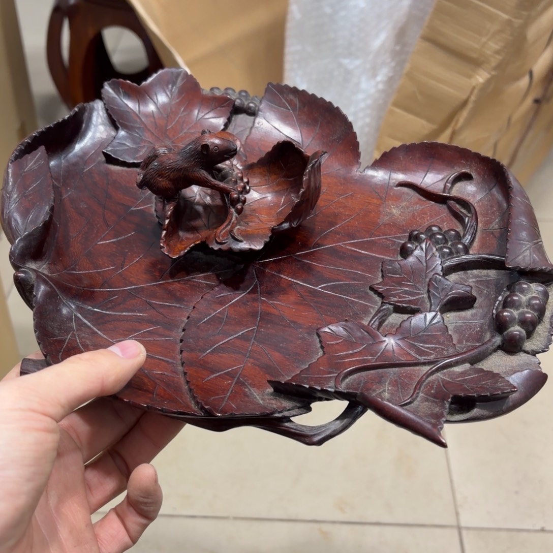 大***的花梨木类般若中古美术工艺品