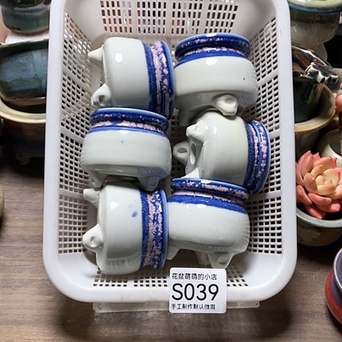 紫砂花盆039微瑕品口径5到5.5左右