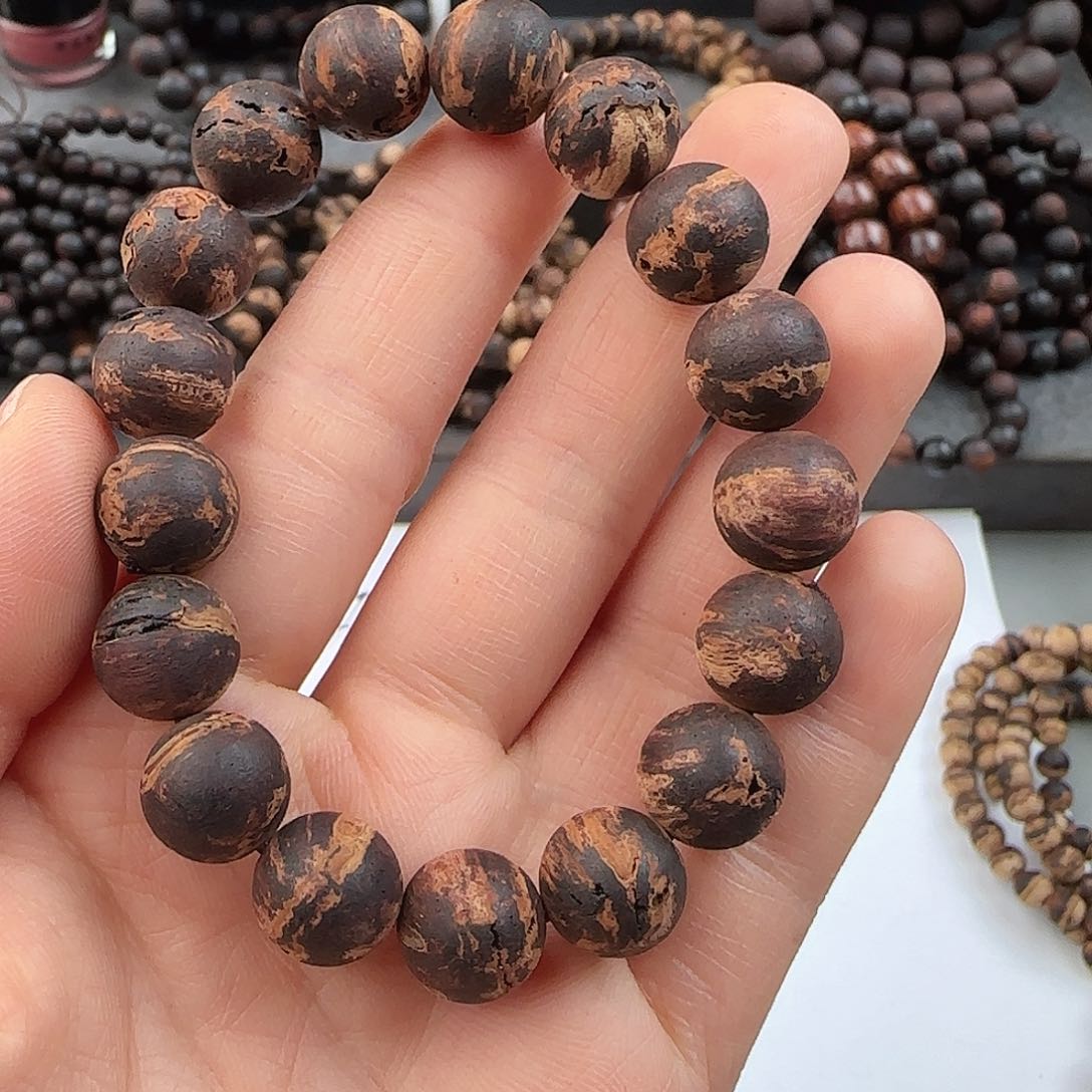 降真香手串/手链1.2黄油底黄金甲爆甲无胶