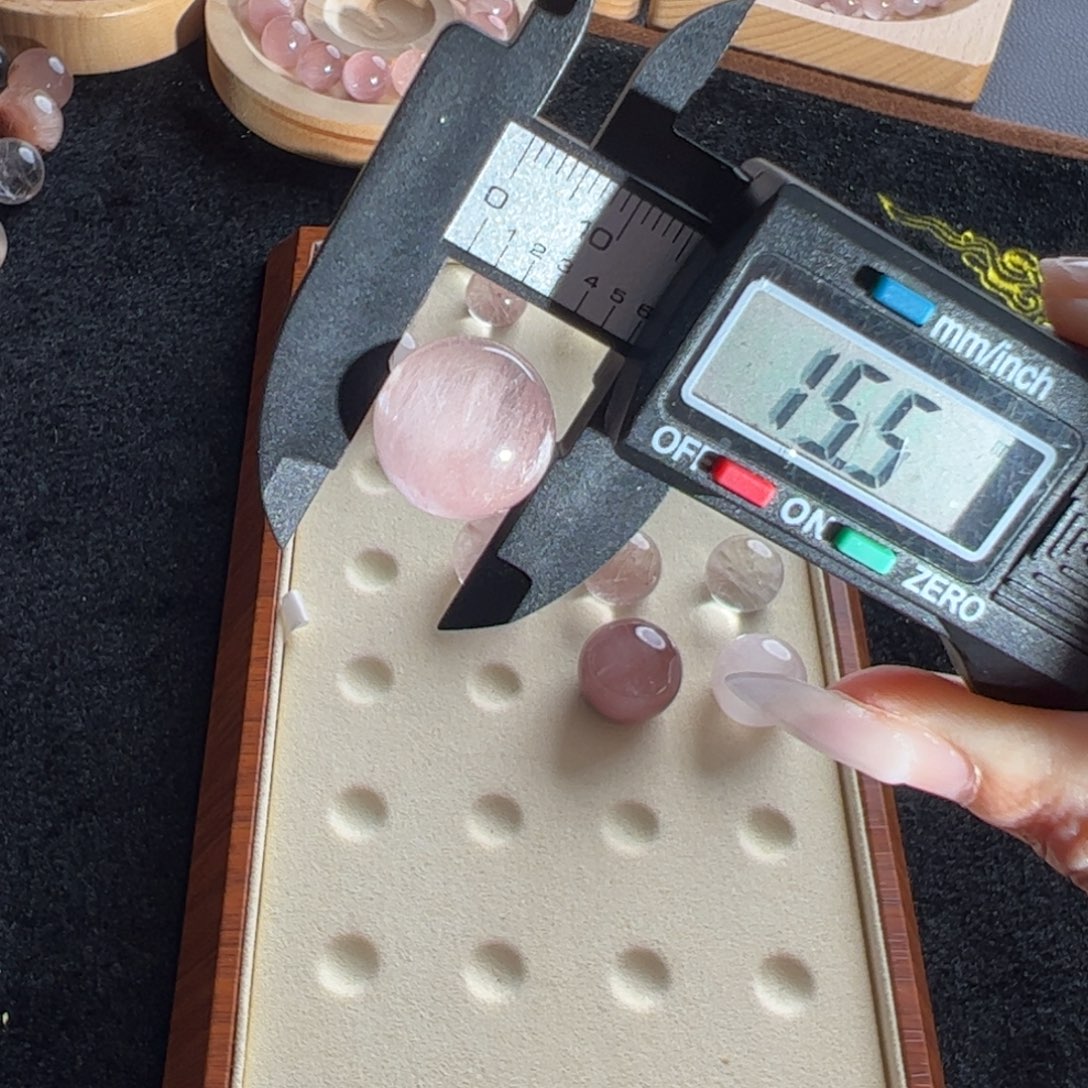 程***饭未镶嵌手链水晶15.5m定制通孔不退不换