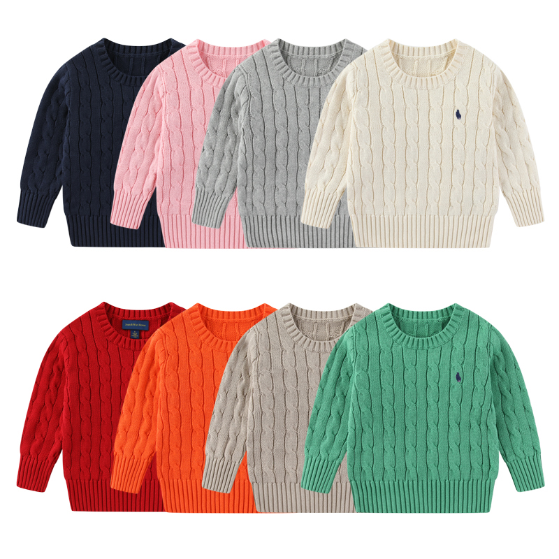 146男女童秋冬纯棉麻花毛衣 尺码偏小