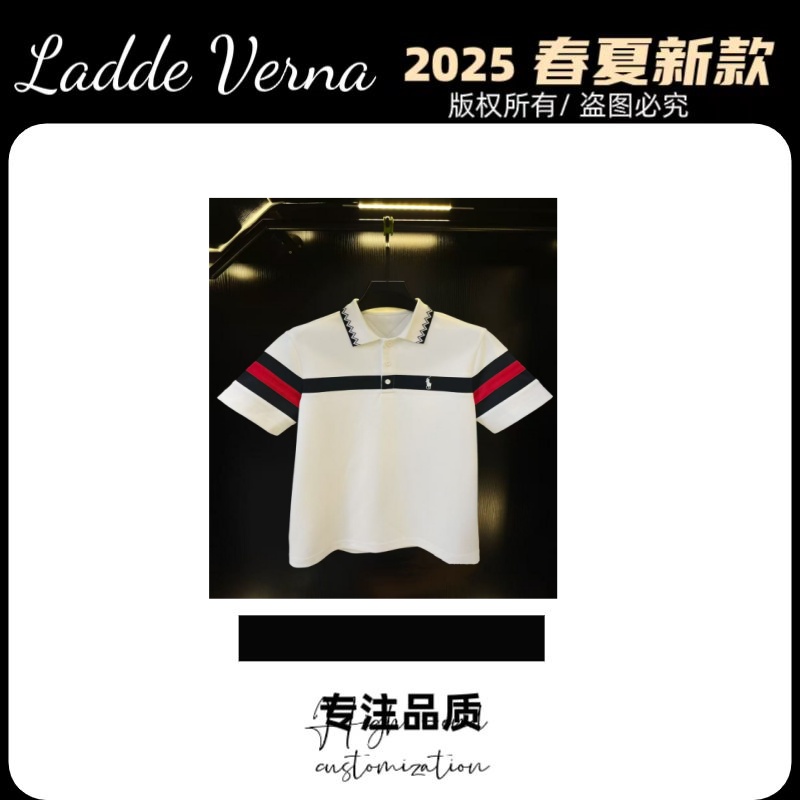 Ladde Verna【伍伍专属-XU652】老钱风丝光棉混纺莱赛尔天丝POLO衫