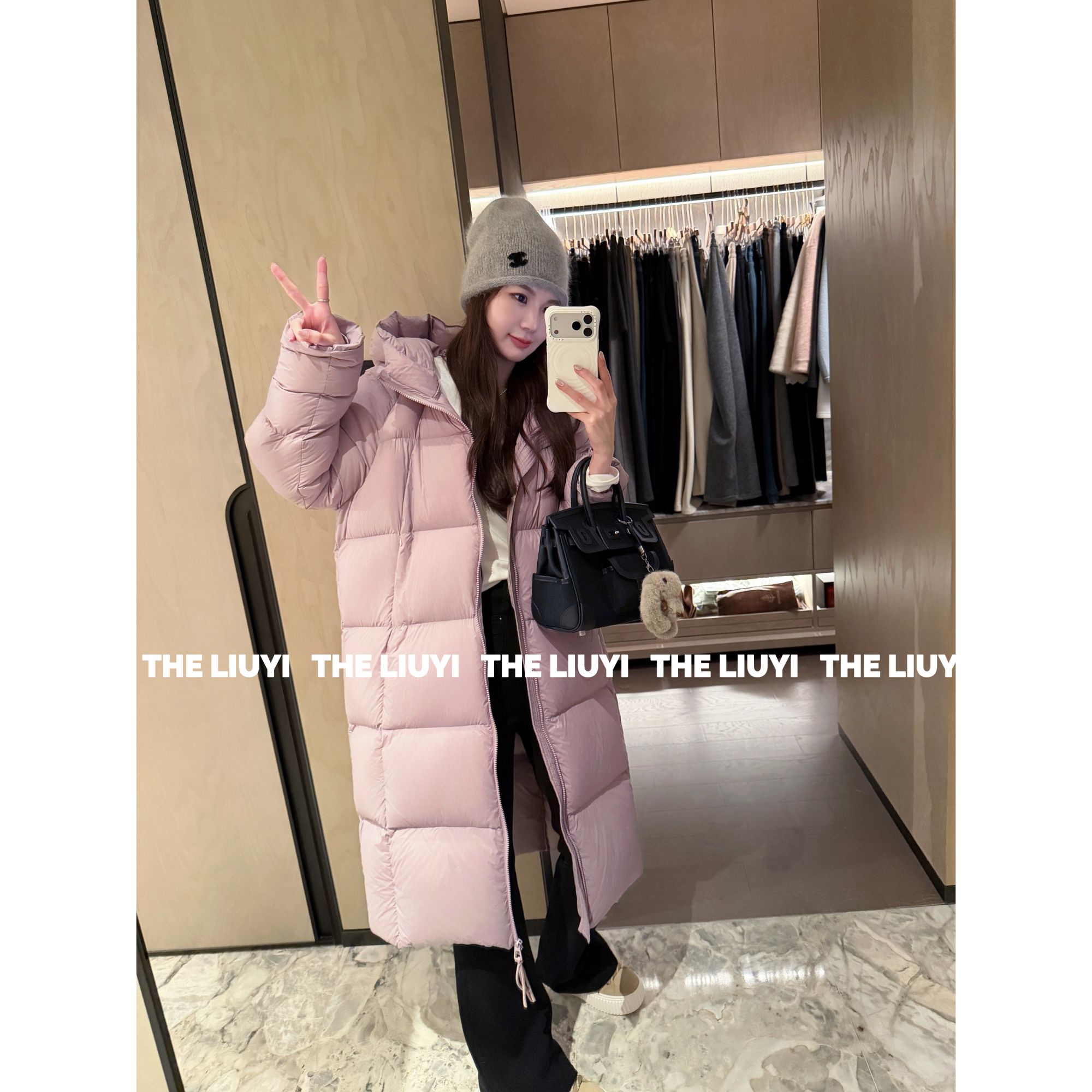 【LIUYI】御寒大被子~90白鸭绒高充绒无胆直充连帽羽绒服51105C1