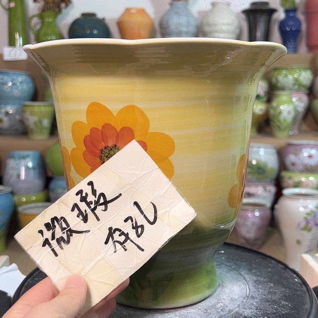 景德镇陶瓷花盆花器瑕258