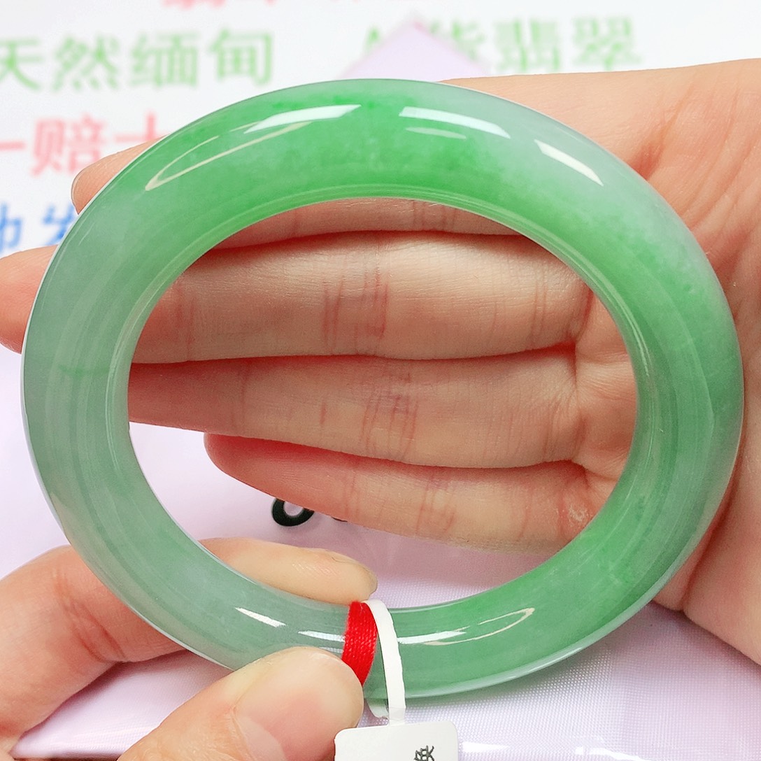 翡翠未镶嵌手镯翡翠手镯55圆
