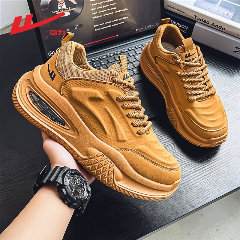 回力男鞋冬季爆款气垫软底老爹潮鞋运动厚底增高百搭休闲小白板鞋