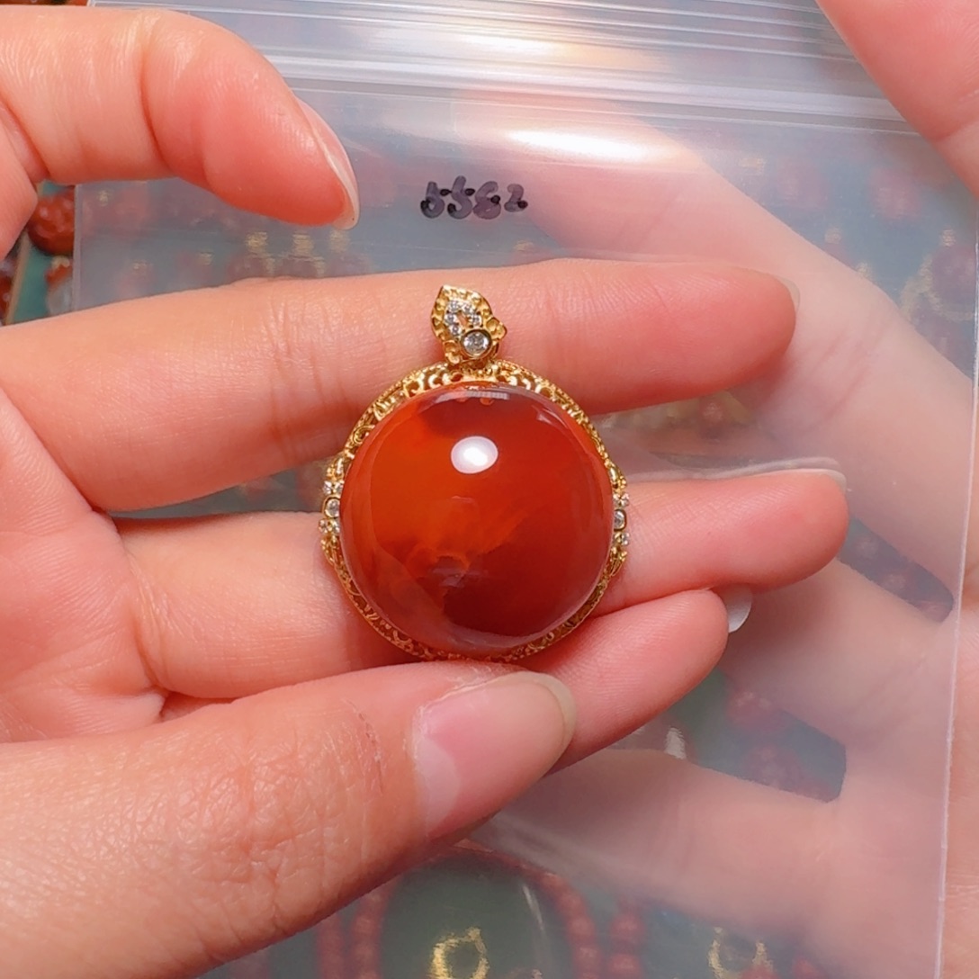 南红玛瑙南红 银S925镶嵌