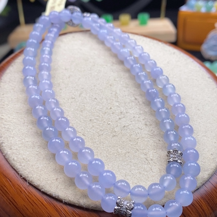 翡翠吊坠(不含链)未镶嵌翡翠冰紫项链卡6