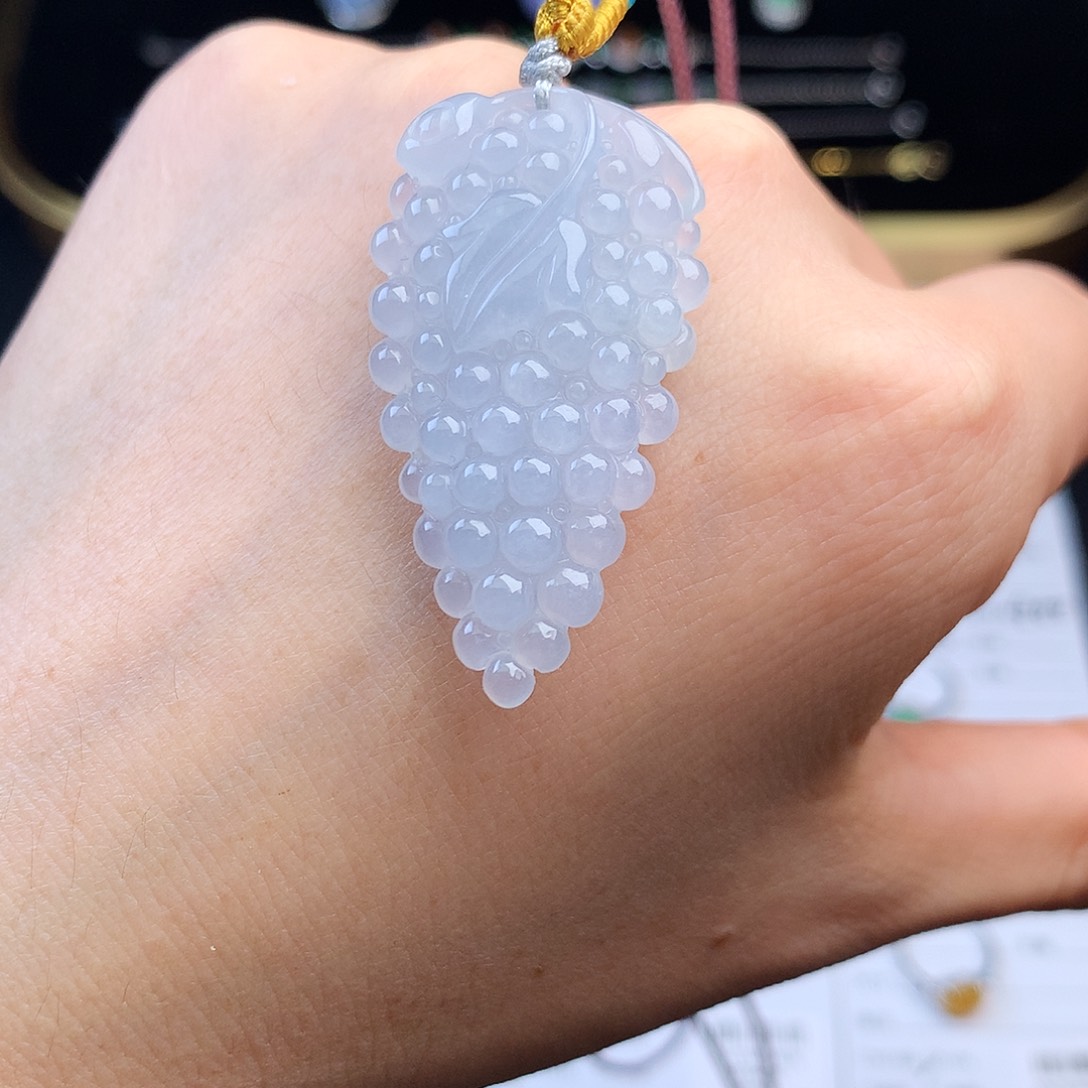 翡翠未镶嵌挂件48小时鉴赏期  多子多福