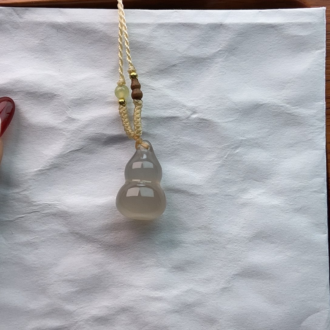 ·***铁玛瑙/玉髓未镶嵌颈饰葫芦福禄吊坠