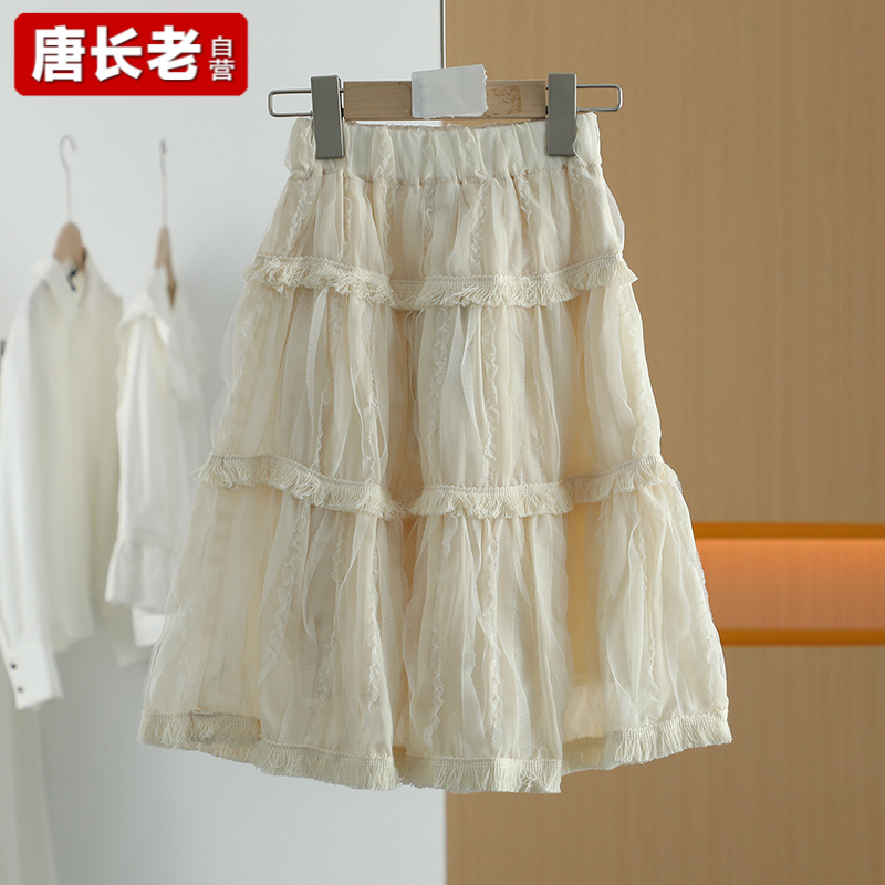 【半价q仓-唐长老自营】货号48688童装春秋新款休闲百搭半身裙T-M