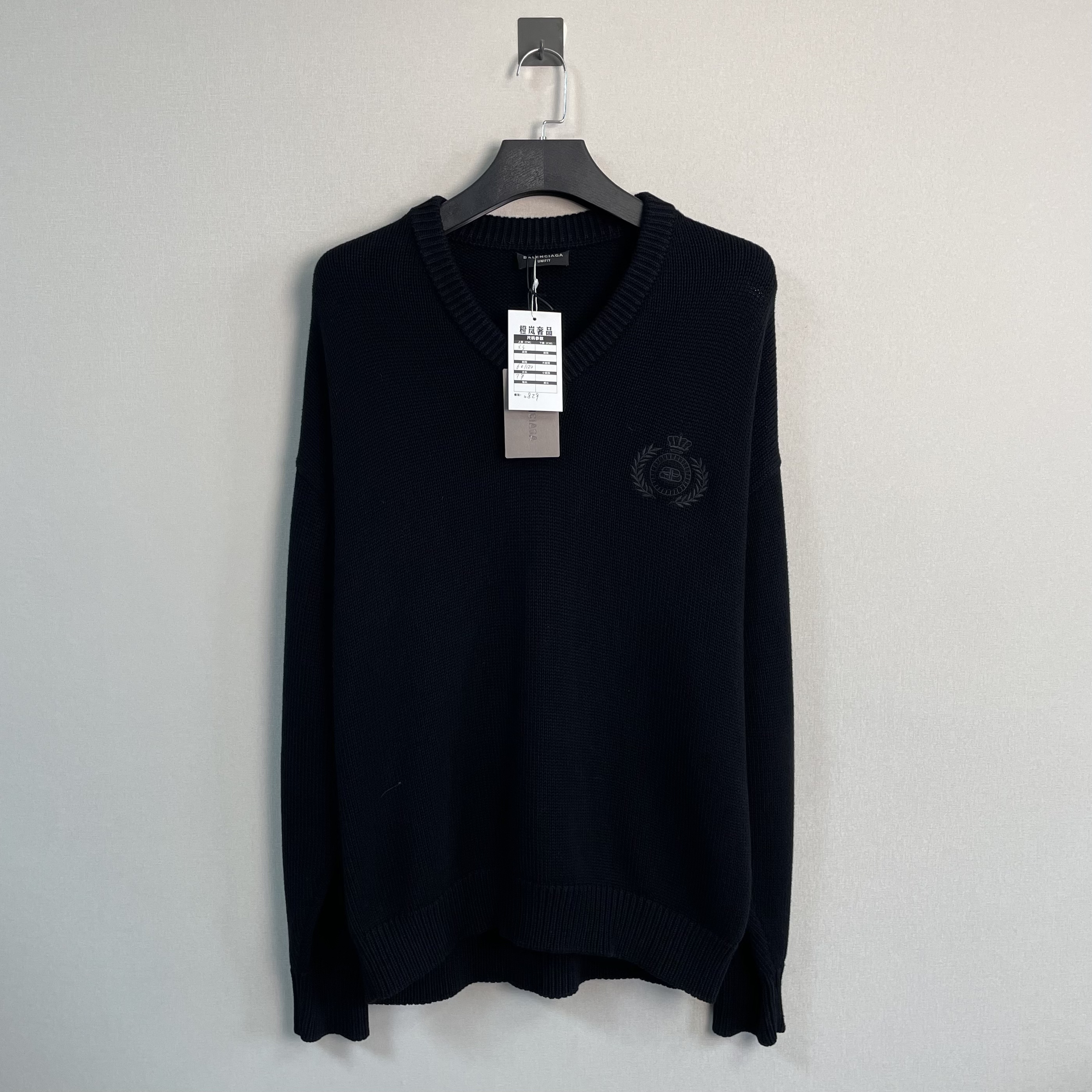 未使用 Balenciaga/巴黎世家 麦穗皇冠针织衫/XS码/带吊/价13300