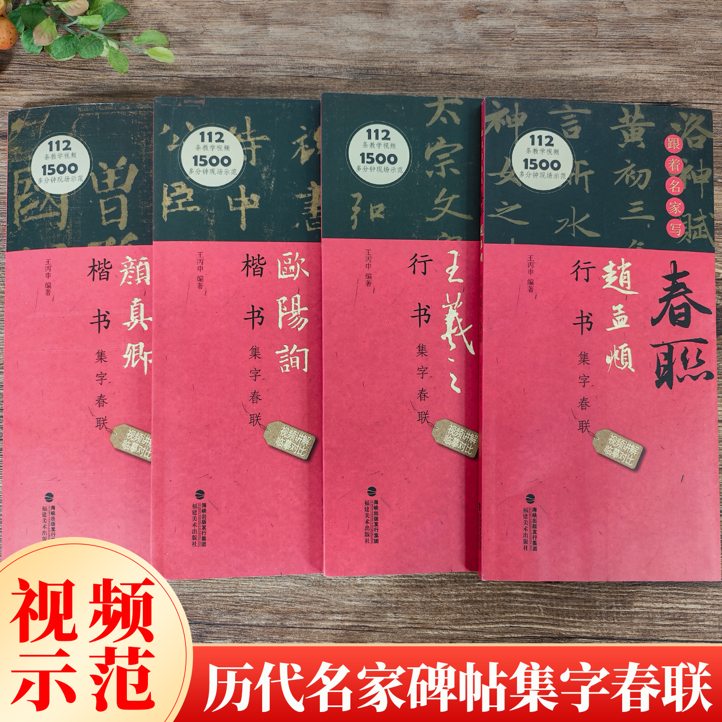 跟着写春联112幅 赵孟頫王羲之欧阳询颜真卿集字教学视频临摹毛笔