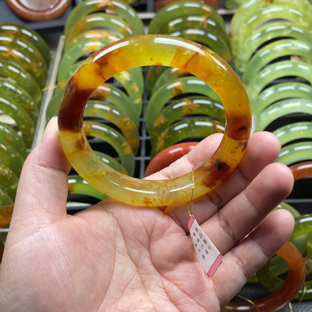 未镶嵌蛇纹石玉手镯62.6