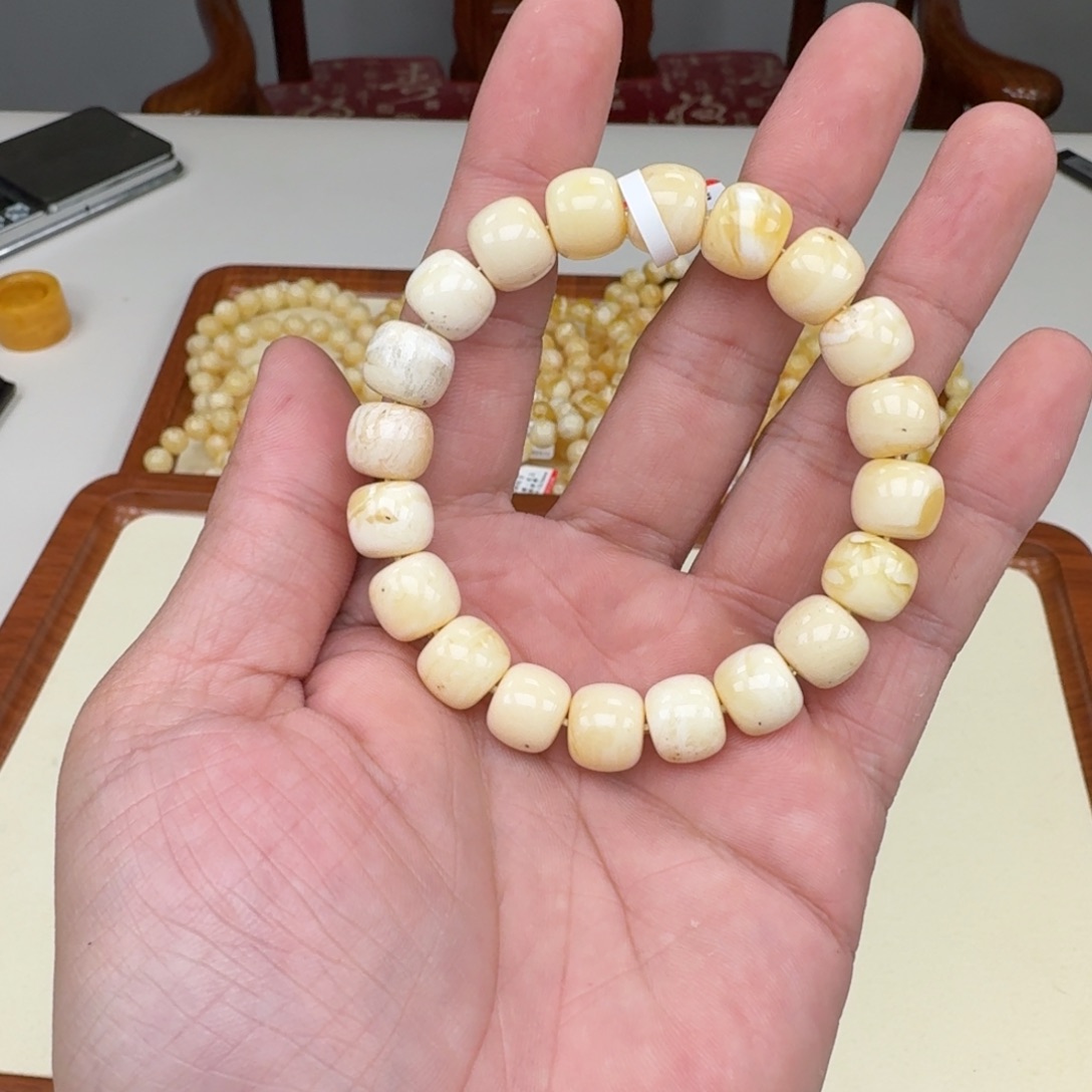 蜜蜡未镶嵌手链蜜蜡手串