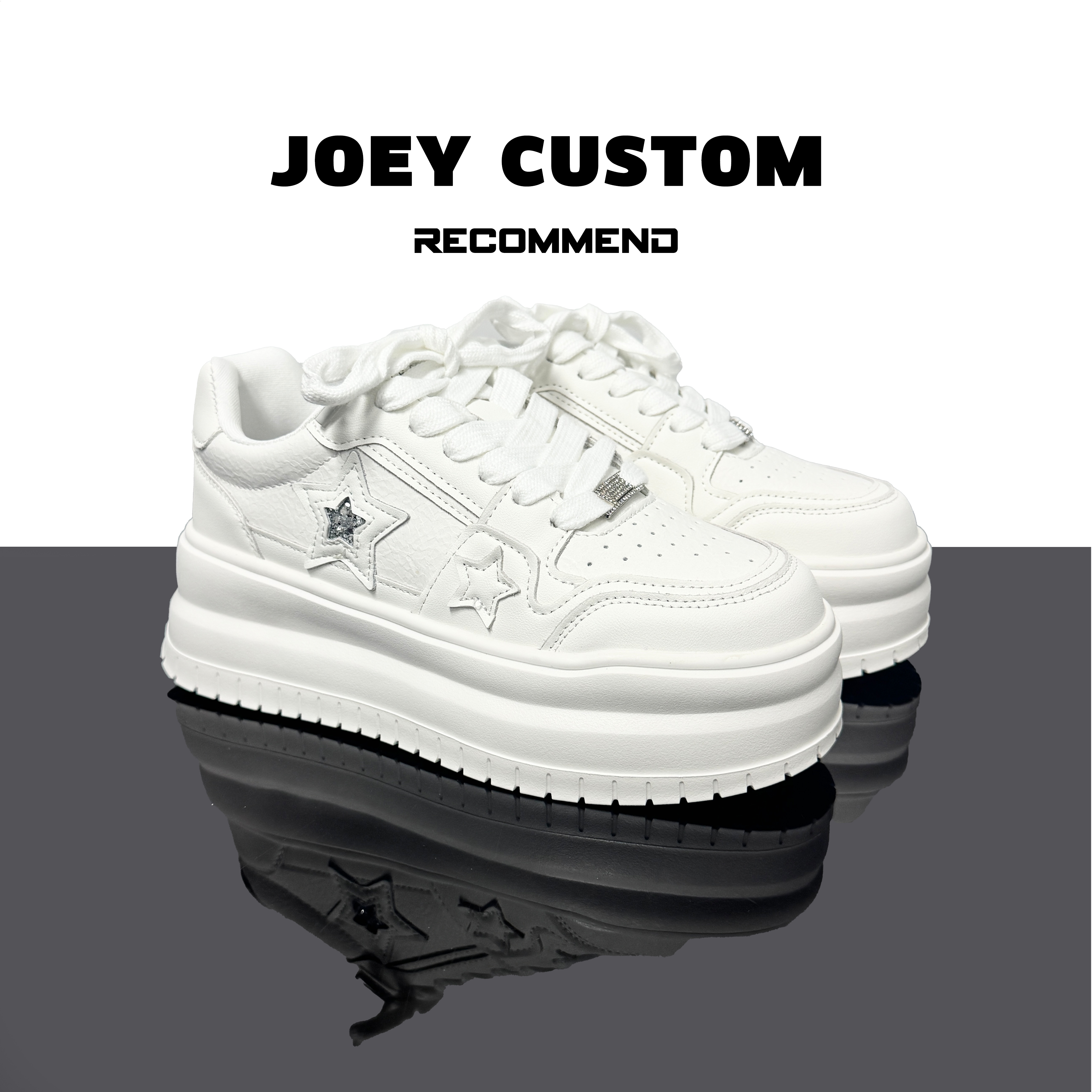 JOEY | 2025春款厚底星星低帮增高显瘦板鞋女款休闲鞋  51602
