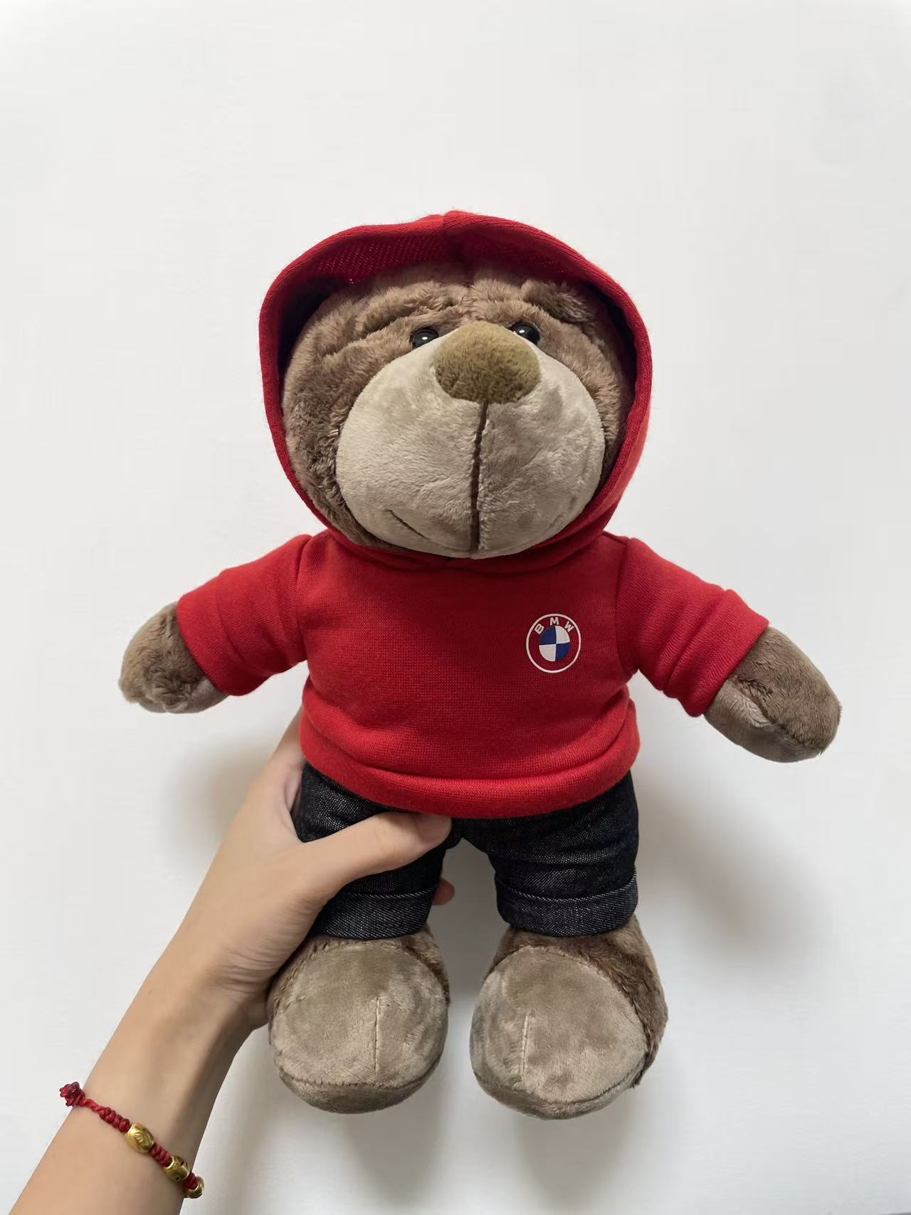 新款卫衣宝马小熊压床娃娃送礼摩托车车厢公仔小熊