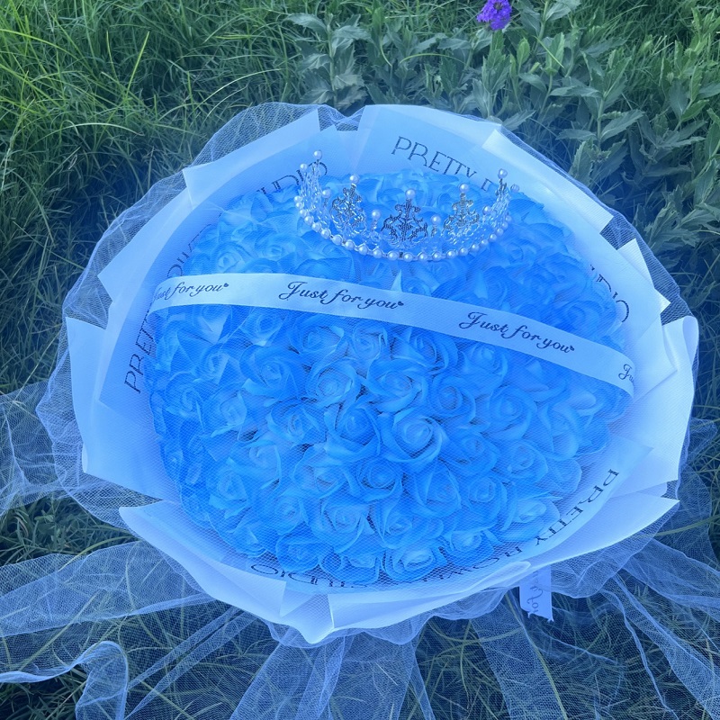 七夕情人节99朵粉玫瑰超大花束纪念日惊喜情人节花束永生花礼物