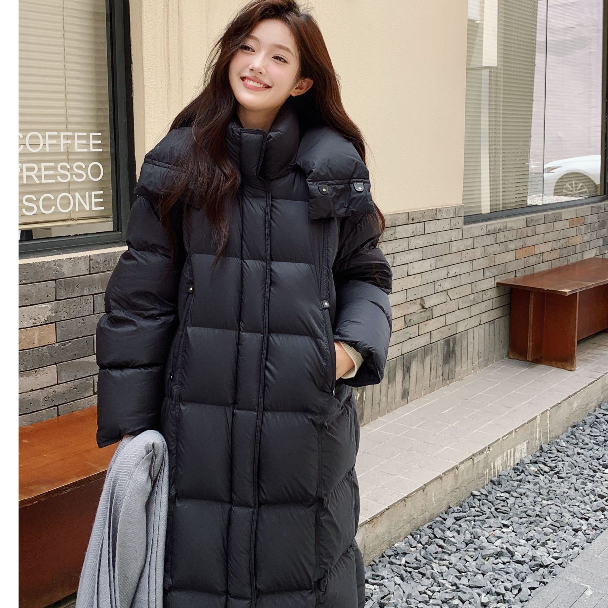 琛绒冬季2025新款90白鸭绒防风保暖抗静电五防长款过膝羽绒服女03