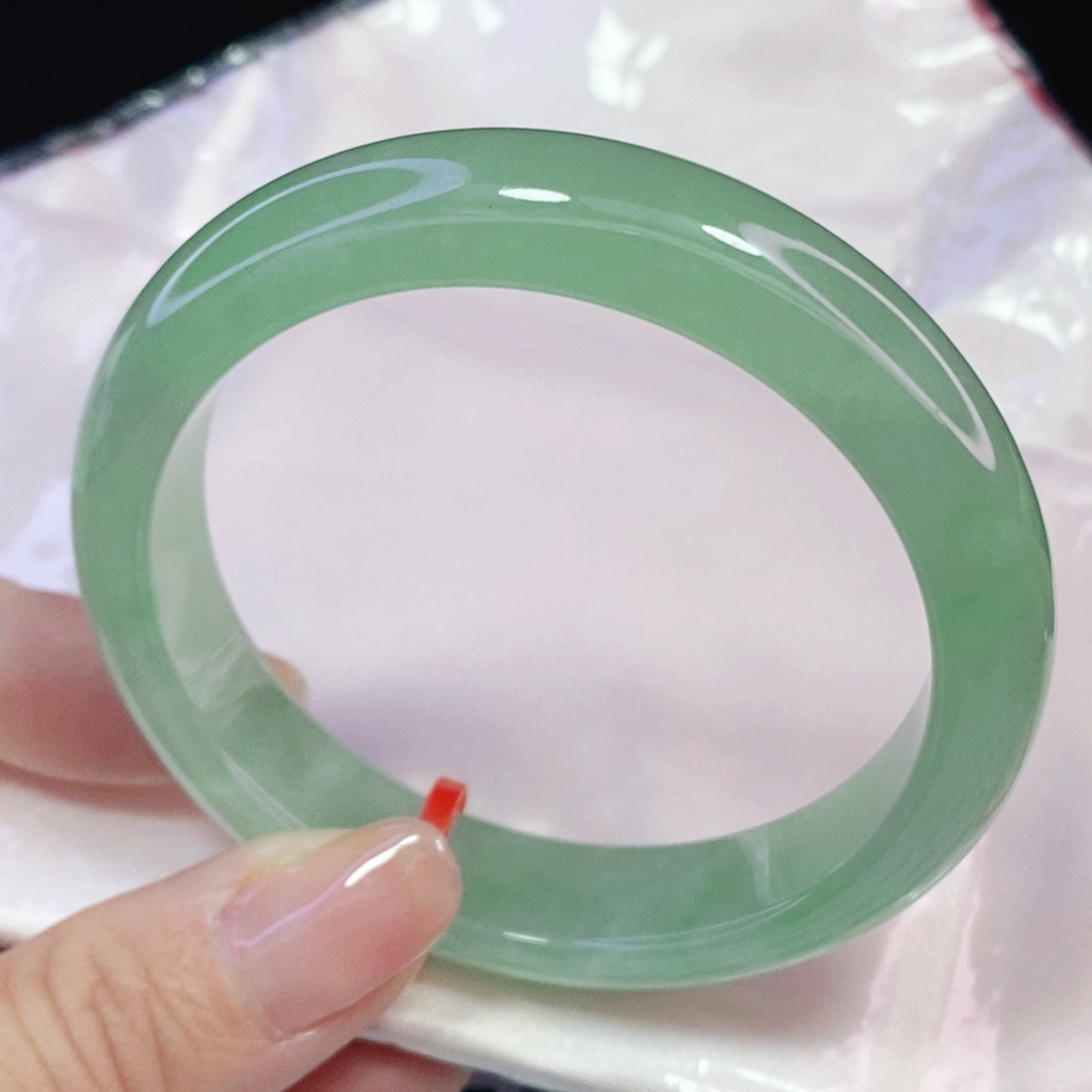 未镶嵌手镯翡翠54.8正圈