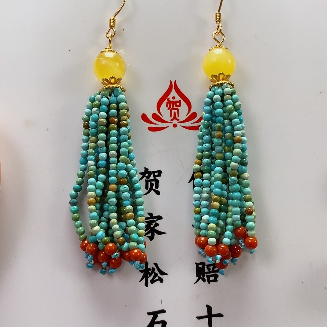 绿松石珠宝奇石银S925镶嵌