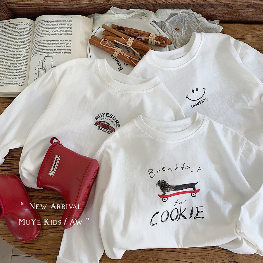 打底衫2025春季新款童装男童韩版纯棉简约长袖t恤宝宝百搭潮