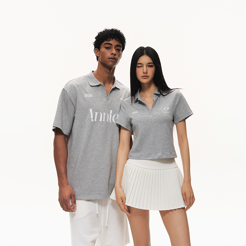 ANNTEET抗菌凉感夏季POLO领球服印花设计潮流短袖T恤