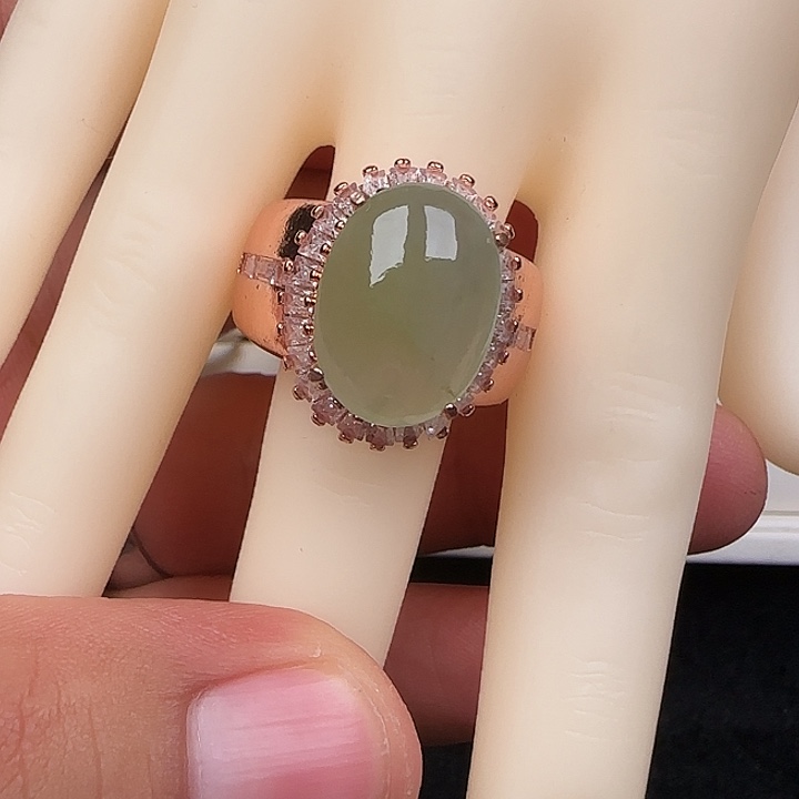 翡翠未镶嵌戒指缅甸翡翠A货蛋面