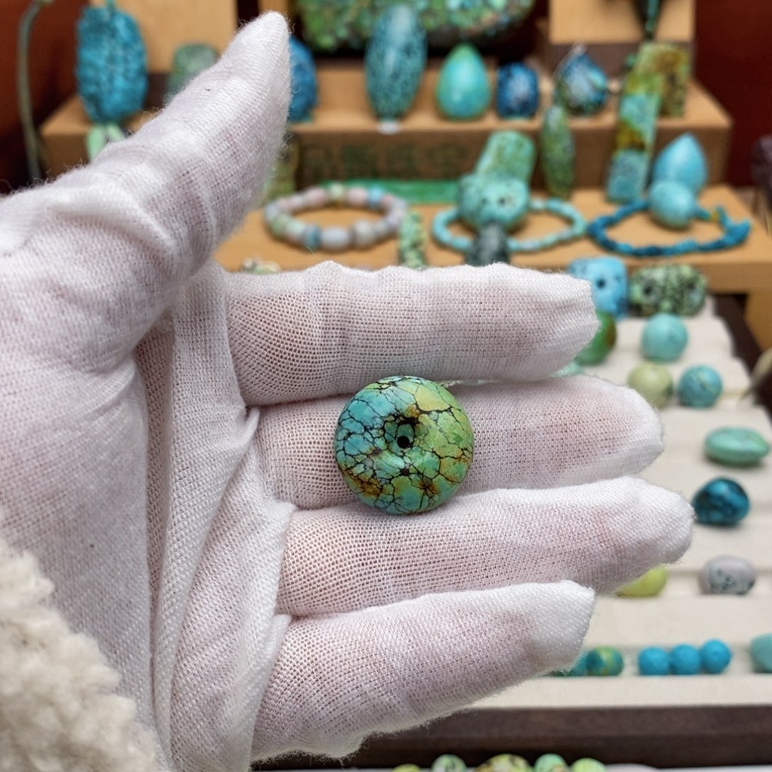 定制绿松石未镶嵌炫彩平安扣