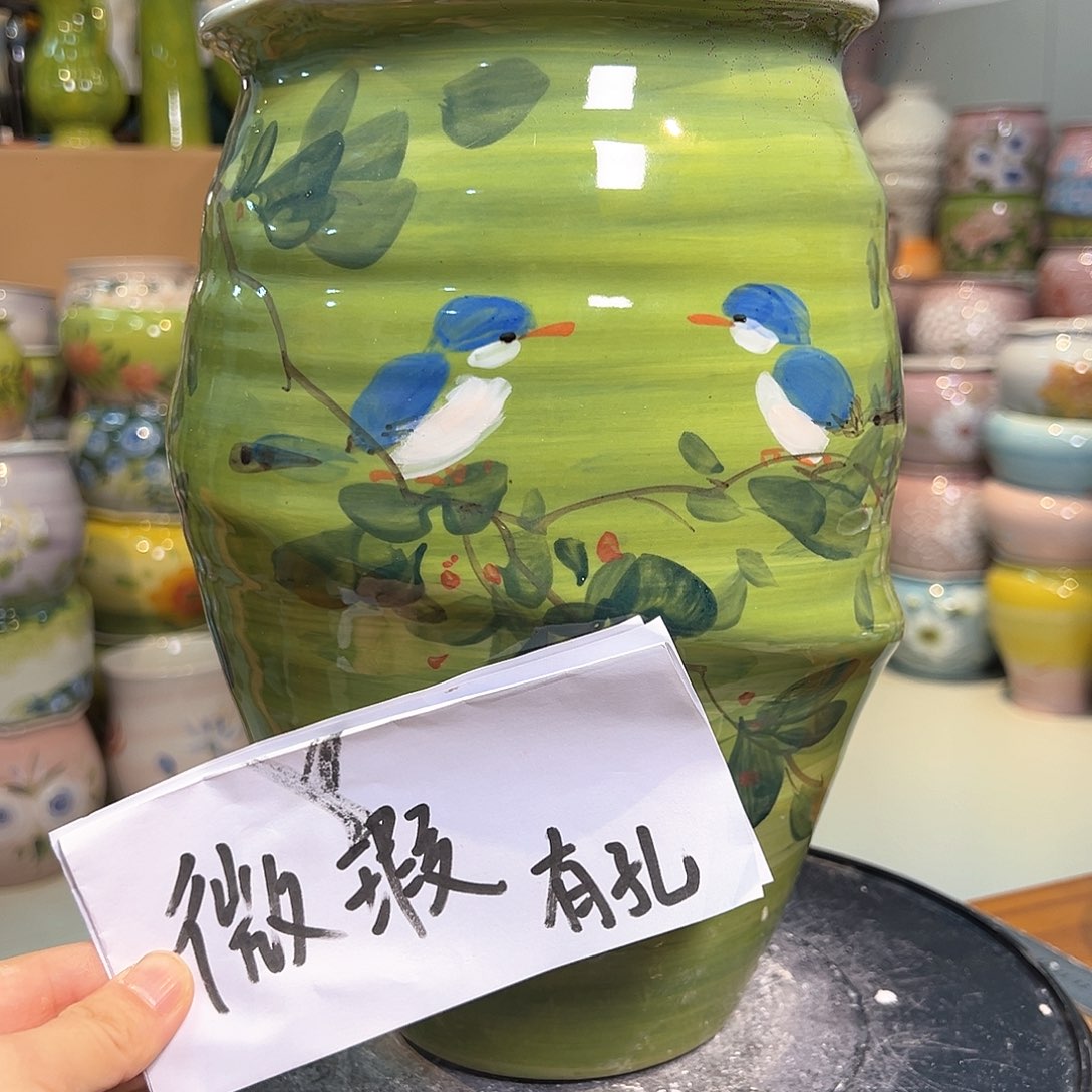 景德镇陶瓷花盆瑕258
