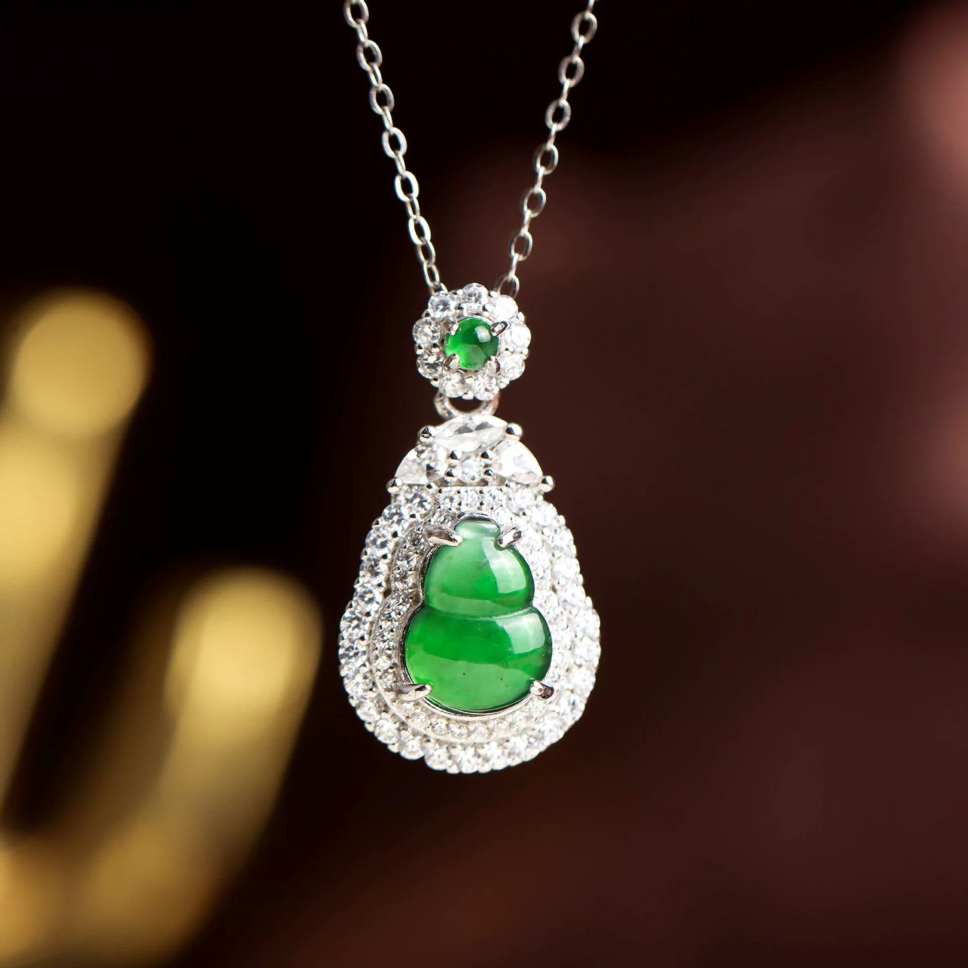 【珠宝一姐】绿葫芦吊坠 2502100040（一件/多样性发货）