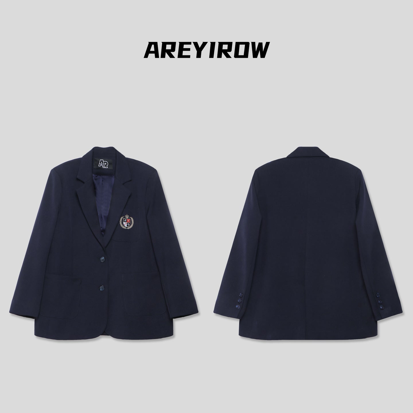 【AR专属】学院风金标刺绣口袋外套A9H983WT241
