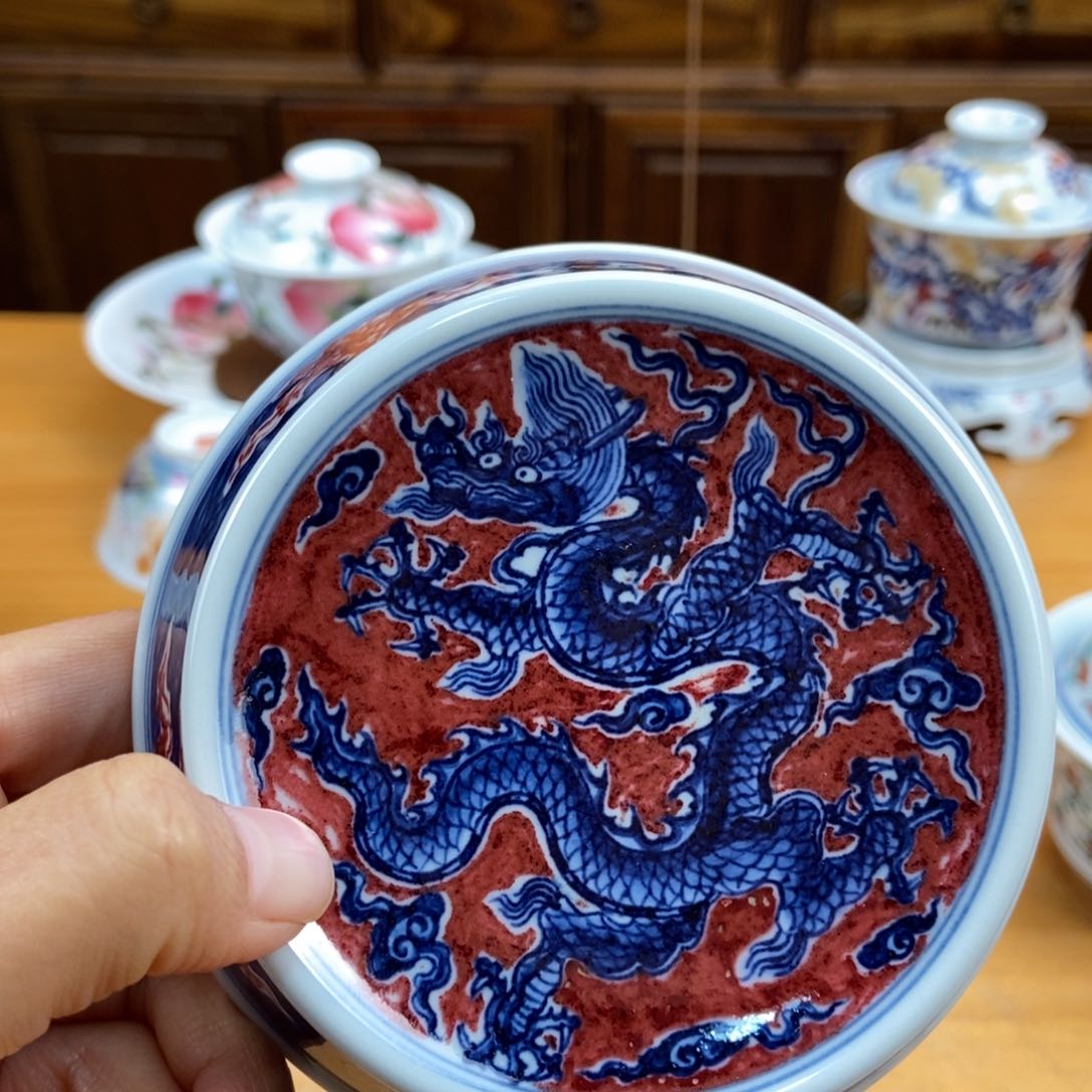 手绘现代茶具非古董