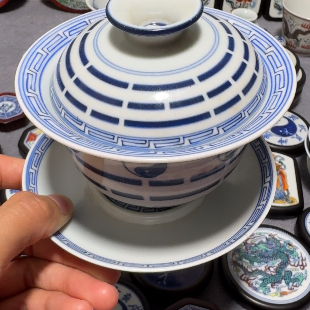 瓷片江**通盖碗一套一套