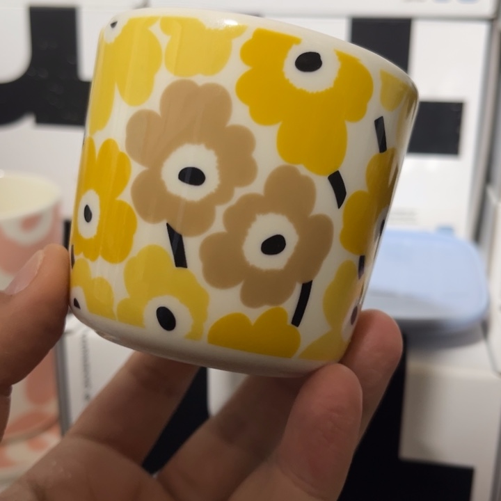 marimekko日限黄色小花200ml手握