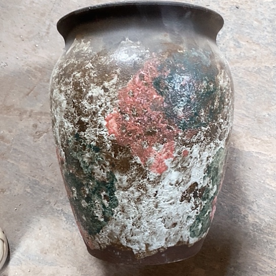 紫砂花盆口20高度28油画