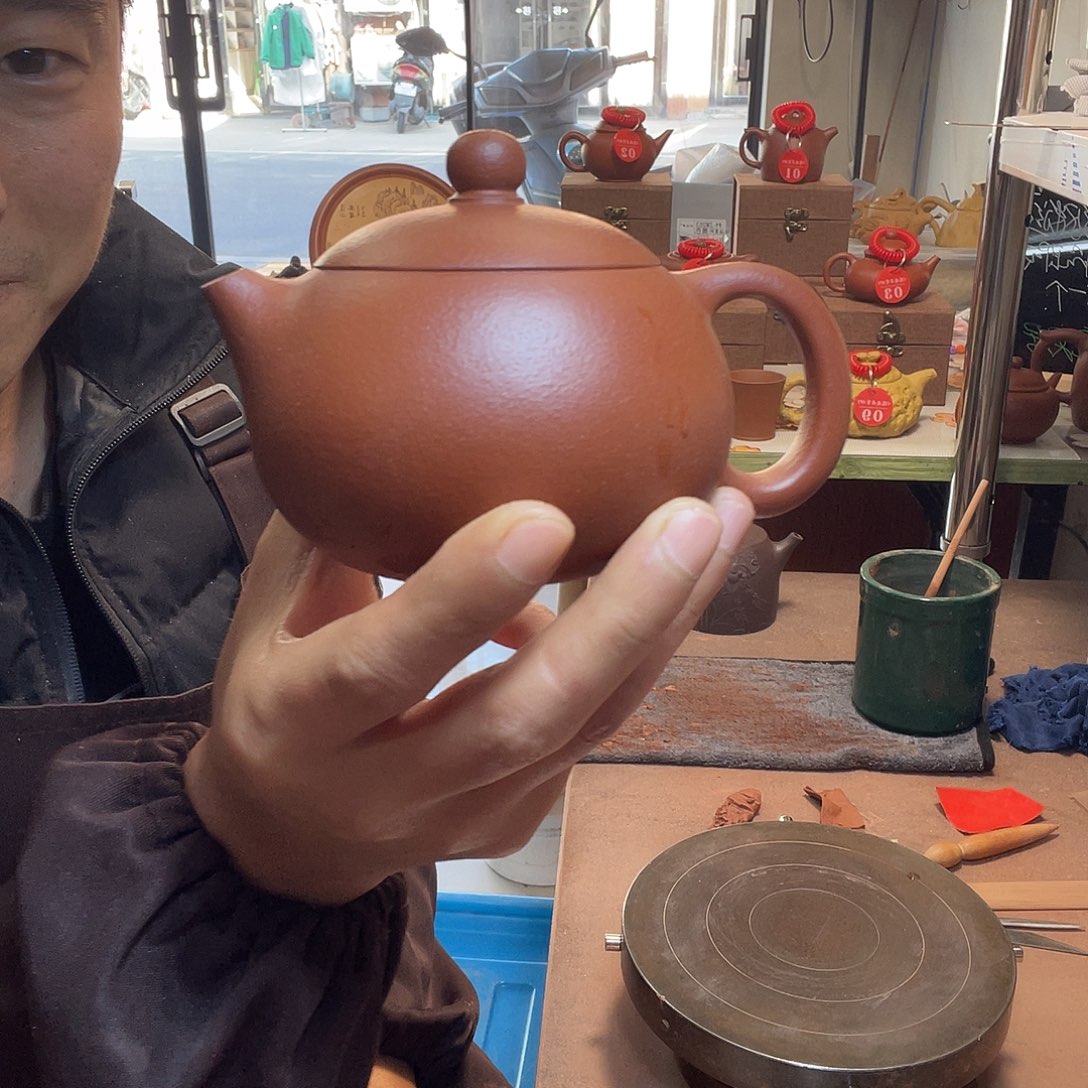 清***¥紫砂茶壶朱泥西施