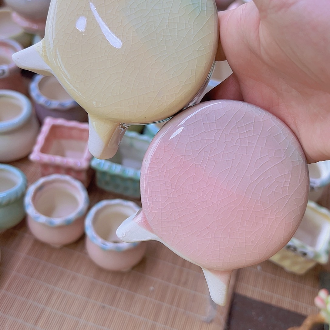 红陶陶瓷花盆当场满12包邮