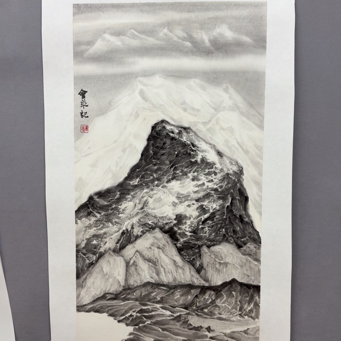 国画艺术家真人手绘